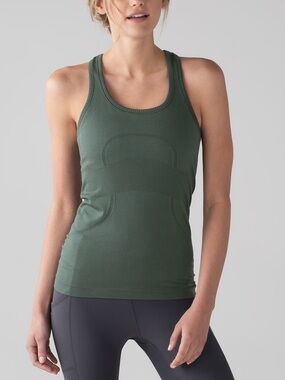 Lululemon Swiftly Tech Racerback, Dark Forest, Size 4